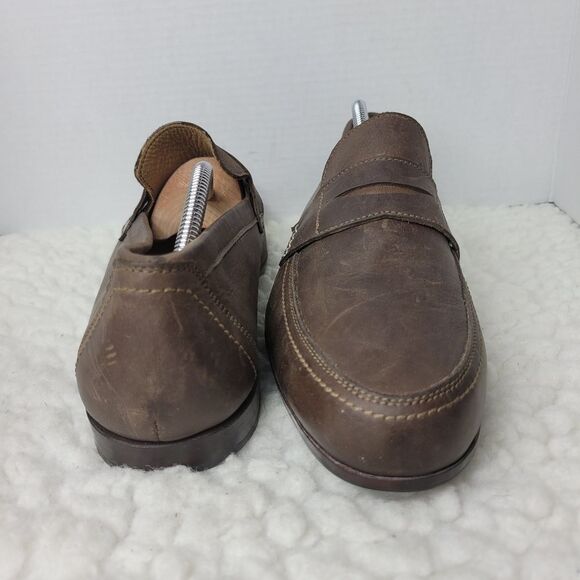 Adelante The Luca Men's Size 11D Slip On Penny Loafers Brown Nubuck Shoes - Picture 7 of 10